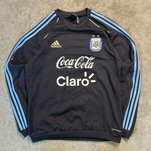 Adidas Argentina Messi 2011 training top Long Sleeve Large Football Jersey